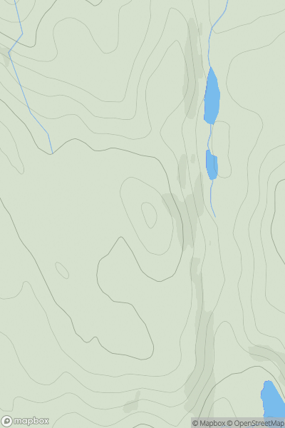 Thumbnail image for Creag a' Chait [Moidart and Ardnamurchan] showing contour plot for surrounding peak